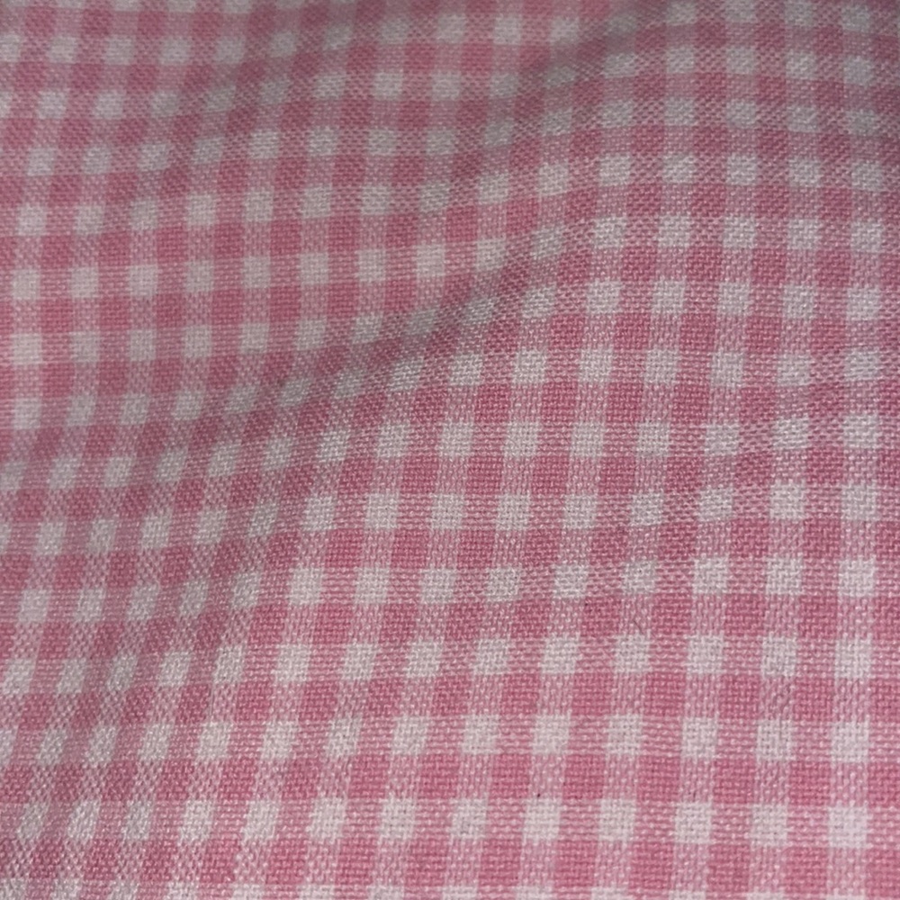 Pottery Barn Kids 50 x 18 Valance Gingham Lot 2 Pink White Checker Like New